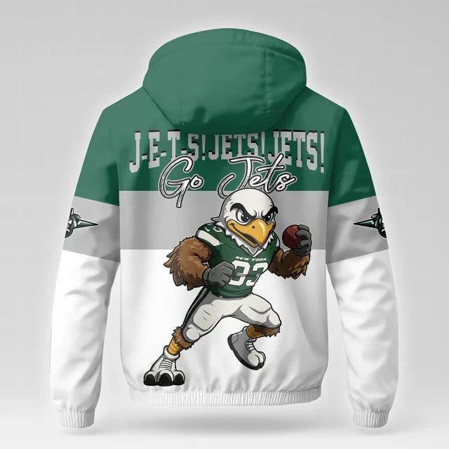 [SPECIAL OFFER] NEW CUSTOMIZED NFL25 NYJ NEW YORK JETS WINDBREAKER JACKET
