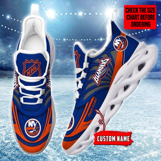 [SUPER SALE] NEW CUSTOMIZED NHL25 NYI NEW YORK ISLANDERS CLUNKY SNEAKERS
