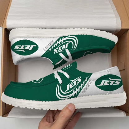 [SPECIAL OFFER] NEW CUSTOMIZED NFL25 NYJ NEW YORK JETS LOAFER SHOES