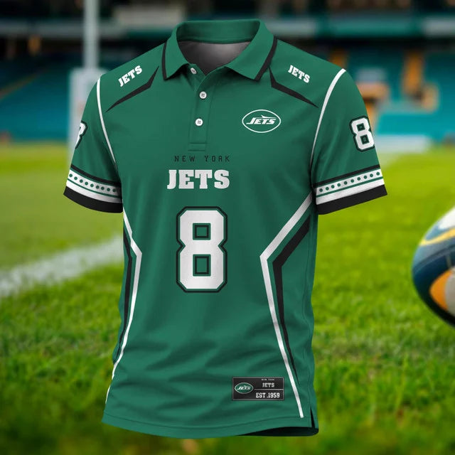 [SPECIAL OFFER] NEW CUSTOMIZED NFL25 NYJ NEW YORK JETS POLO SHIRT