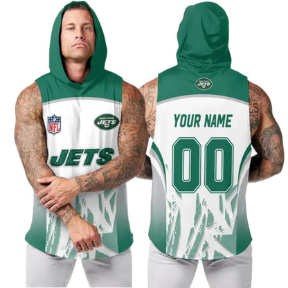 [SPECIAL OFFER] NEW CUSTOMIZED NFL25 NYJ NEW YORK JETS HOODED TANK TOP