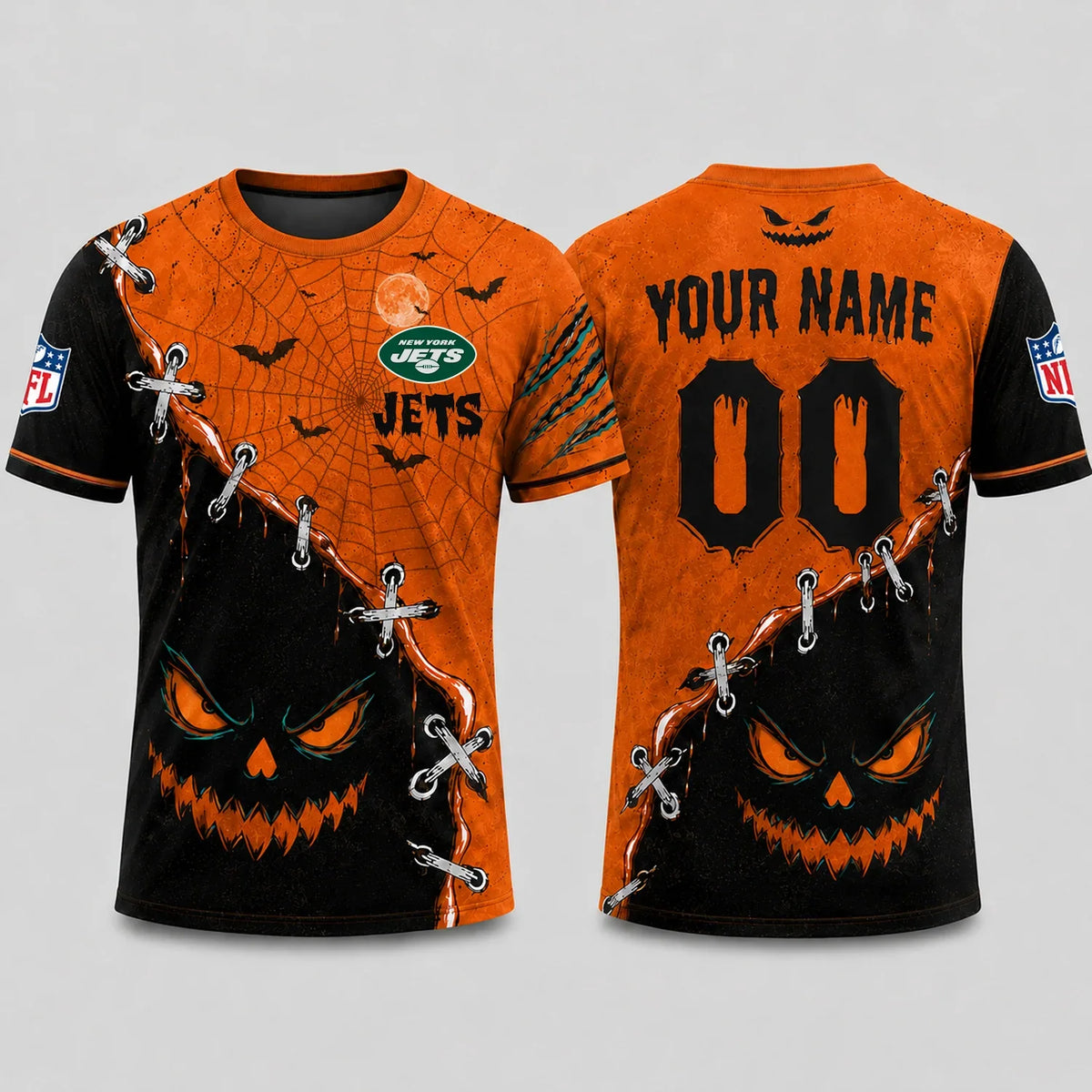 [SPECIAL OFFER] NEW CUSTOMIZED NFL25 NYJ NEW YORK JETS HALLOWEEN T-SHIRT, HOODIE & ZIP HOODIE