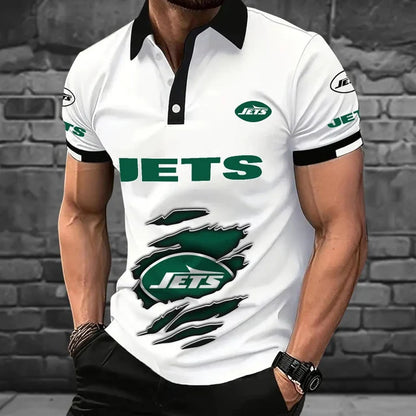 [SPECIAL OFFER] NEW CUSTOMIZED NFL25 NYJ NEW YORK JETS POLO SHIRT