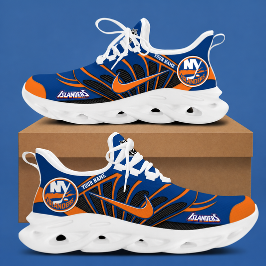[SUPER SALE] NEW CUSTOMIZED NHL25 NYI NEW YORK ISLANDERS CLUNKY SNEAKERS