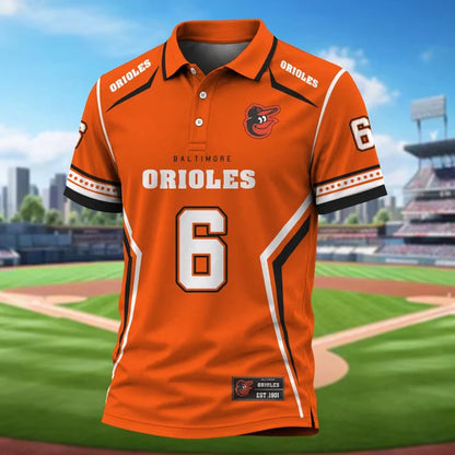 [FLASH SALE] NEW CUSTOMIZED MLB25 BOS BALTIMORE ORIOLES POLO SHIRT