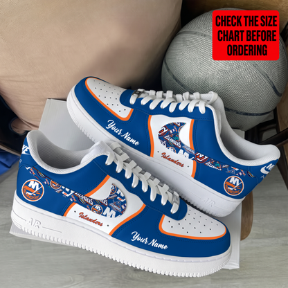 [SUPER SALE] NEW CUSTOMIZED NHL25 NYI NEW YORK ISLANDERS AF1 SHOES