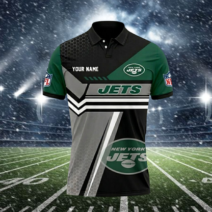 [SPECIAL OFFER] NEW CUSTOMIZED NFL25 NYJ NEW YORK JETS POLO SHIRT