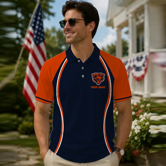 [SPECIAL OFFER] NEW CUSTOMIZED NFL26 CCB CHICAGO BEARS POLO SHIRT