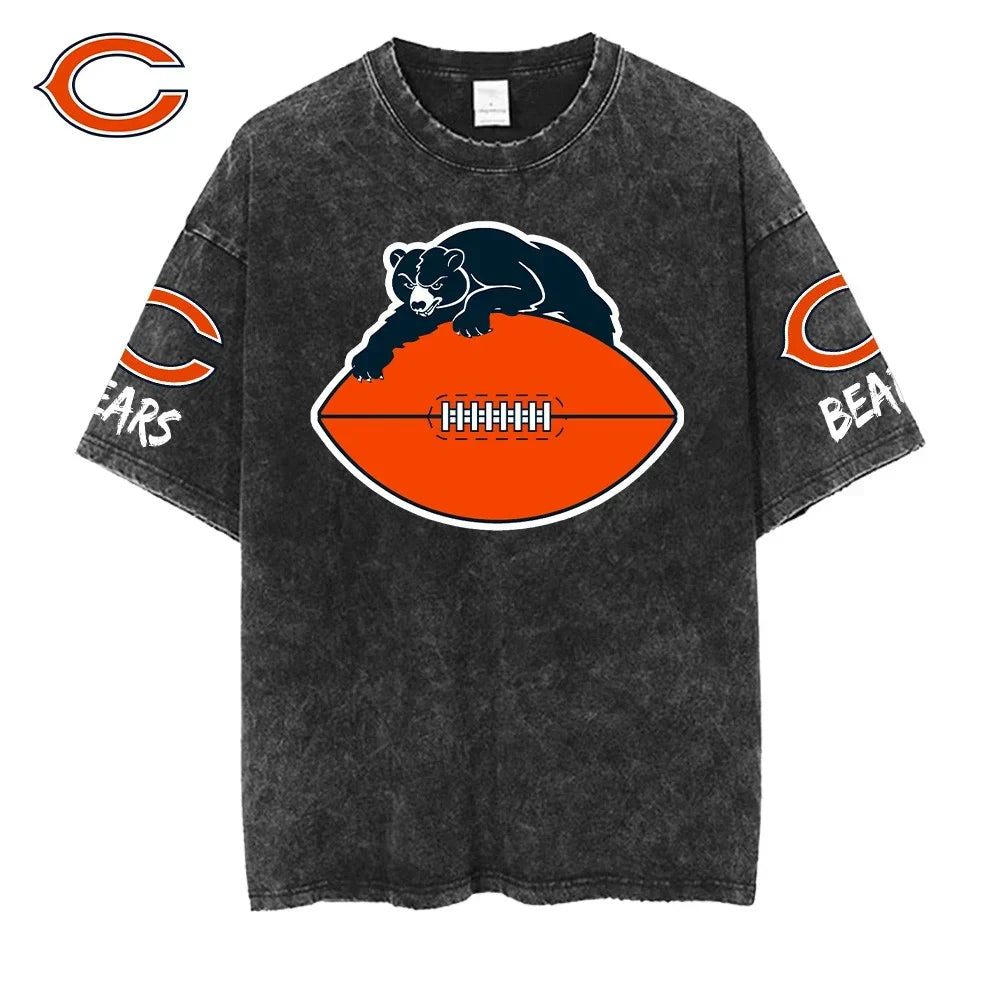 [SPECIAL OFFER] NEW CUSTOMIZED NFL26 CCB CHICAGO BEARS MULTICOLOR WASHED TEE