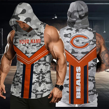 [SPECIAL OFFER] NEW CUSTOMIZED NFL26 CCB CHICAGO BEARS HOODED TANK TOP