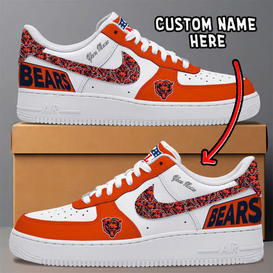 LIMITED EDITION - NEW CUSTOMIZED NFL26 CCB CHICAGO BEARS AF1 SNEAKERS