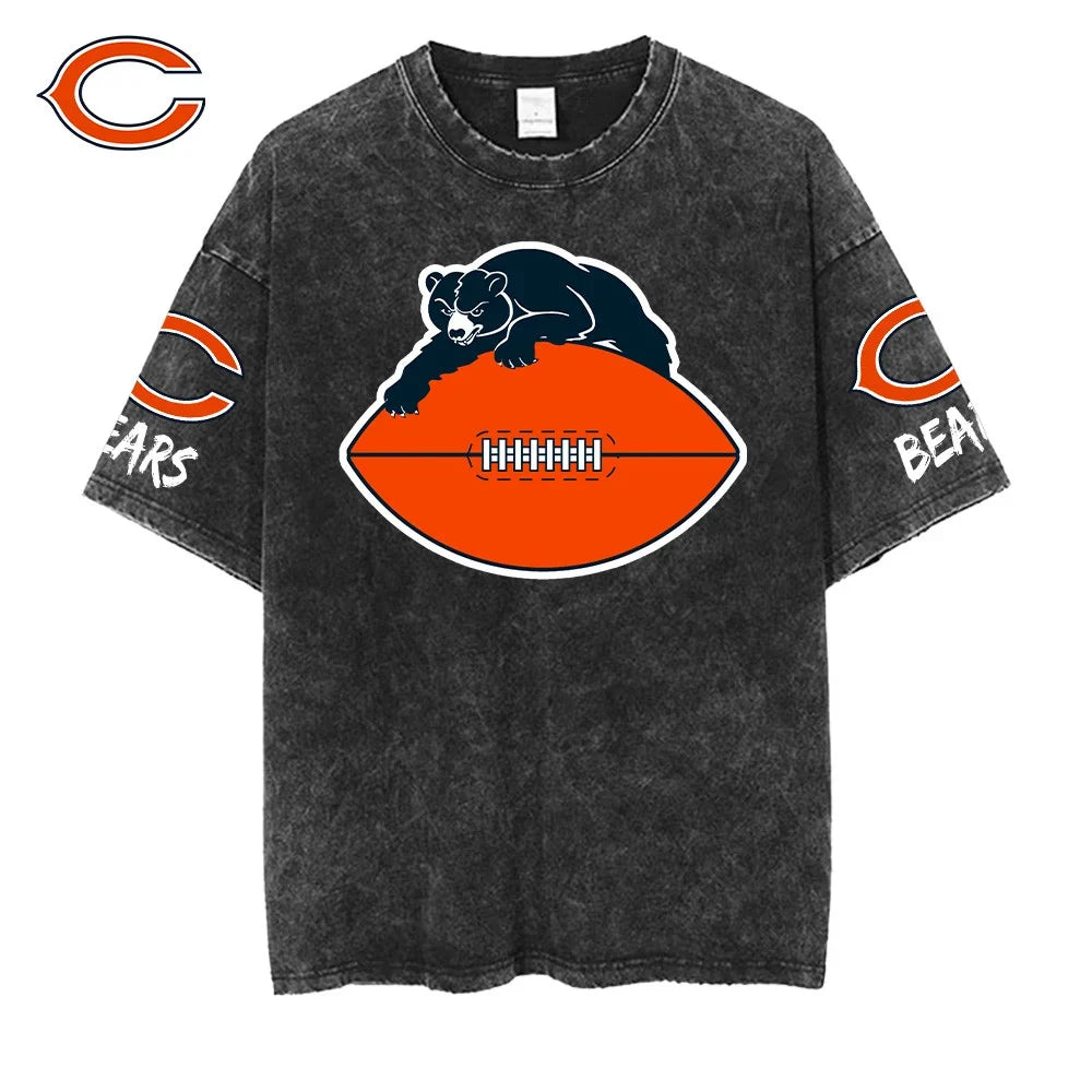 [SPECIAL OFFER] NEW CUSTOMIZED NFL26 CCB CHICAGO BEARS FUNNY MULTICOLOR WASHED TEE