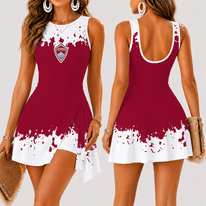 [FAN EXCLUSIVE] NEW CUSTOMIZED MLS26 CLR COLORADO RAPIDS WOMEN'S SUMMER SKORT DRESS