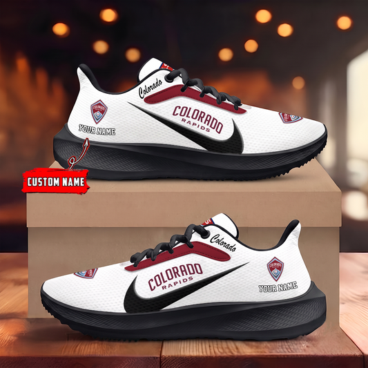 [FAN EXCLUSIVE] NEW CUSTOMIZED MLS26 CLR COLORADO RAPIDS ROAD RUNNING SHOES