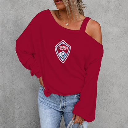 [FAN EXCLUSIVE] NEW CUSTOMIZED MLS26 CLR COLORADO RAPIDS DROP SHOULDER SWEATSHIRT