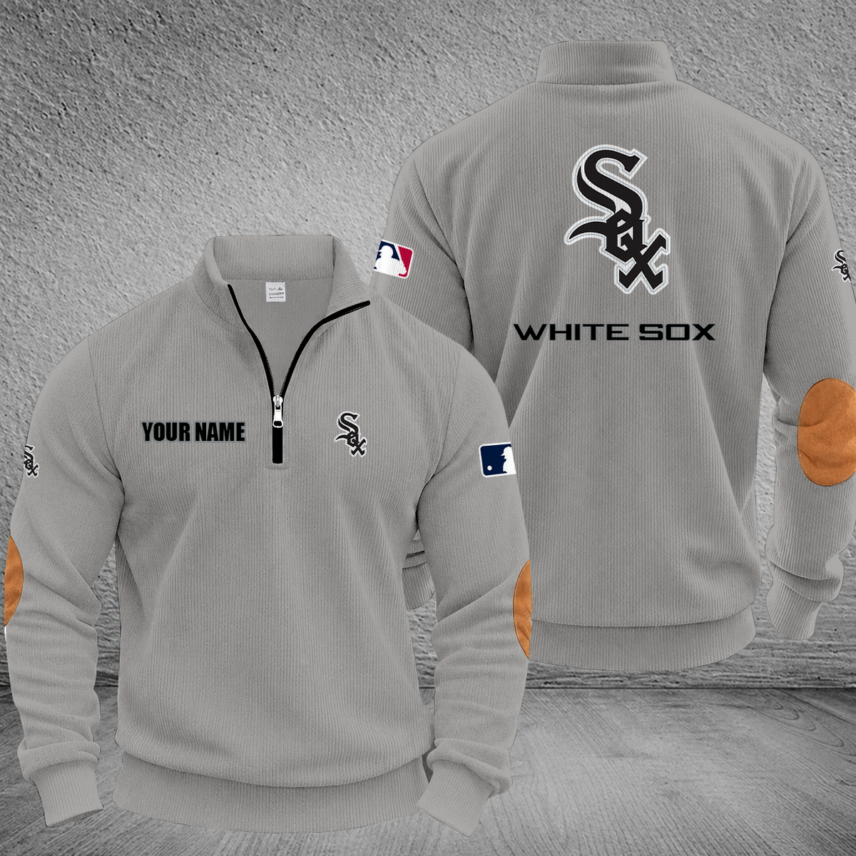 [FLASH SALE] NEW CUSTOMIZED MLB26 CWS CHICAGO WHITE SOX MULTICOLOR STRIPED QUATER ZIP SWEATSHIRT