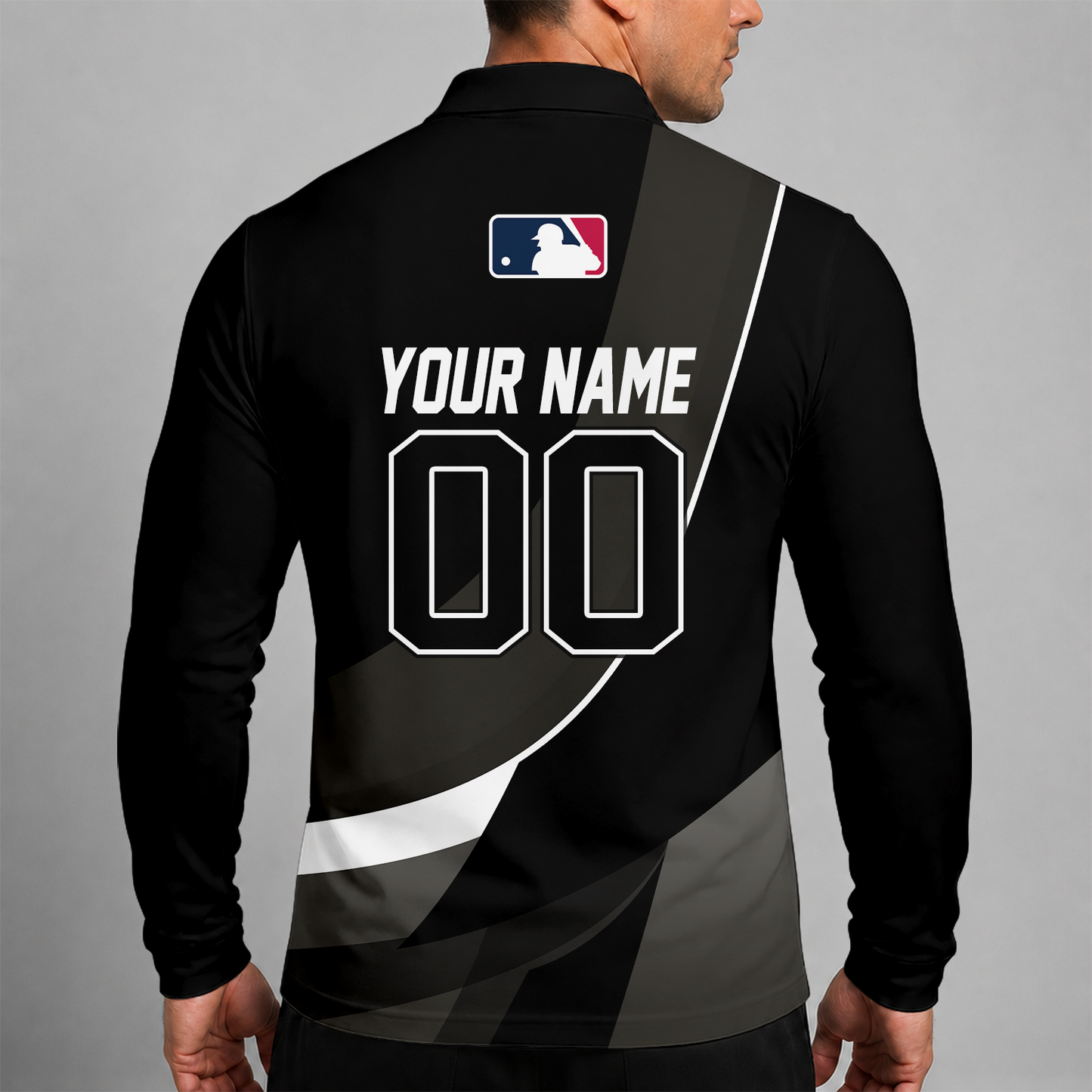 [FLASH SALE] NEW CUSTOMIZED MLB26 CWS CHICAGO WHITE SOX MEN'S LONG SLEEVE POLO
