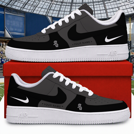 [FLASH SALE] NEW CUSTOMIZED MLB26 CWS CHICAGO WHITE SOX AF1 SHOES