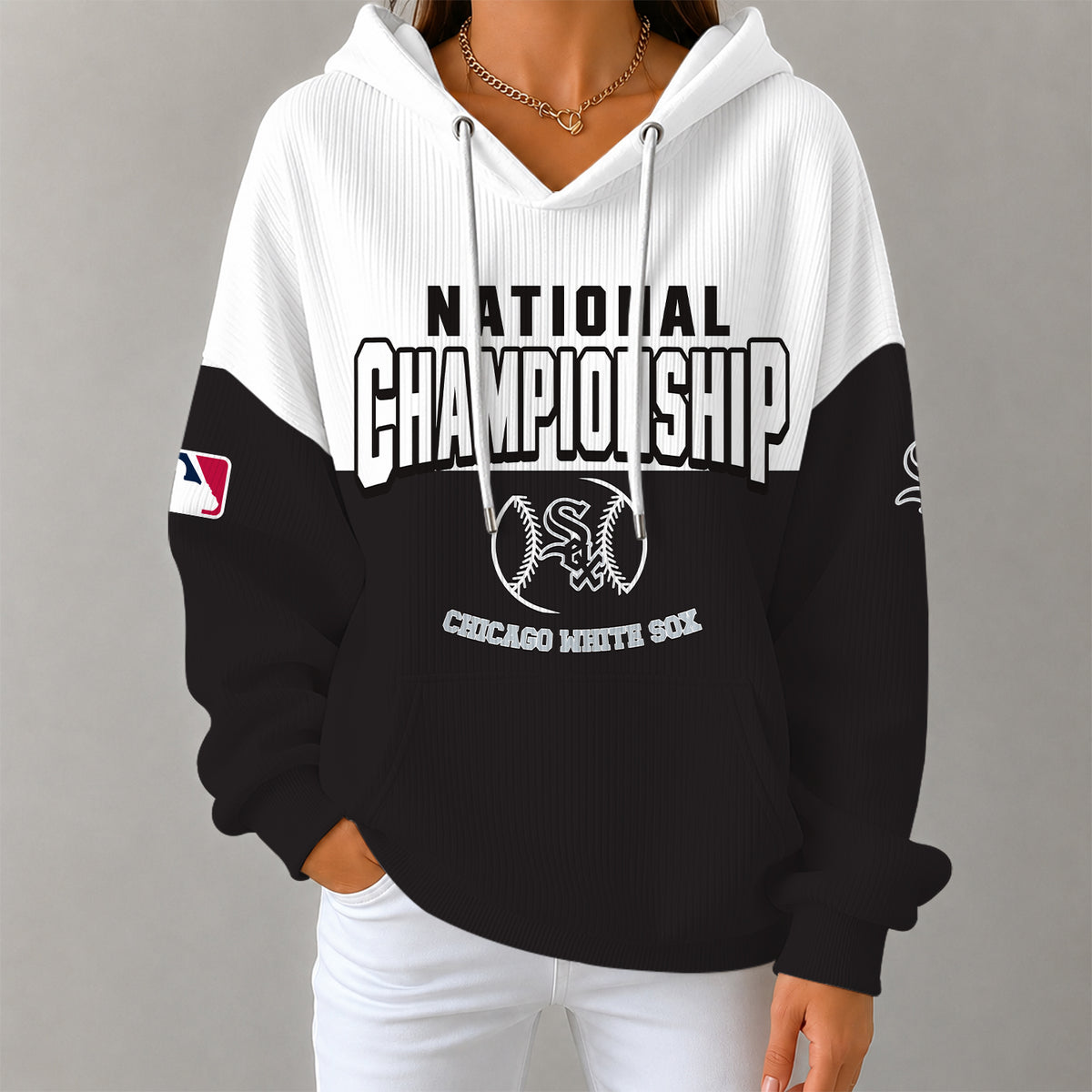 [FLASH SALE] NEW CUSTOMIZED MLB26 CWS CHICAGO WHITE SOX RIBBED HOODIE & SWEATSHIRT