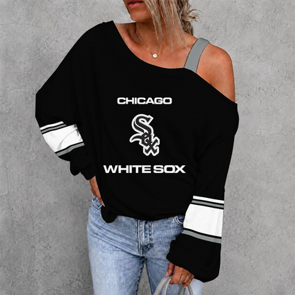 [FLASH SALE] NEW CUSTOMIZED MLB26 CWS CHICAGO WHITE SOX DROP SHOULDER SWEATSHIRT