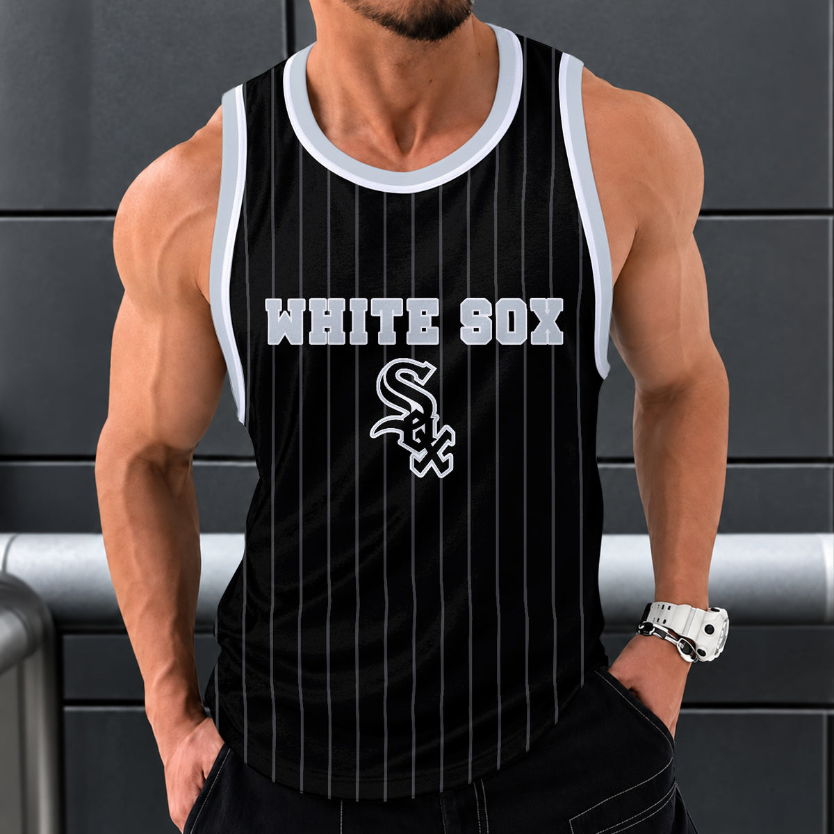 [FLASH SALE] NEW CUSTOMIZED MLB26 CWS CHICAGO WHITE SOX UNISEX TANK TOP