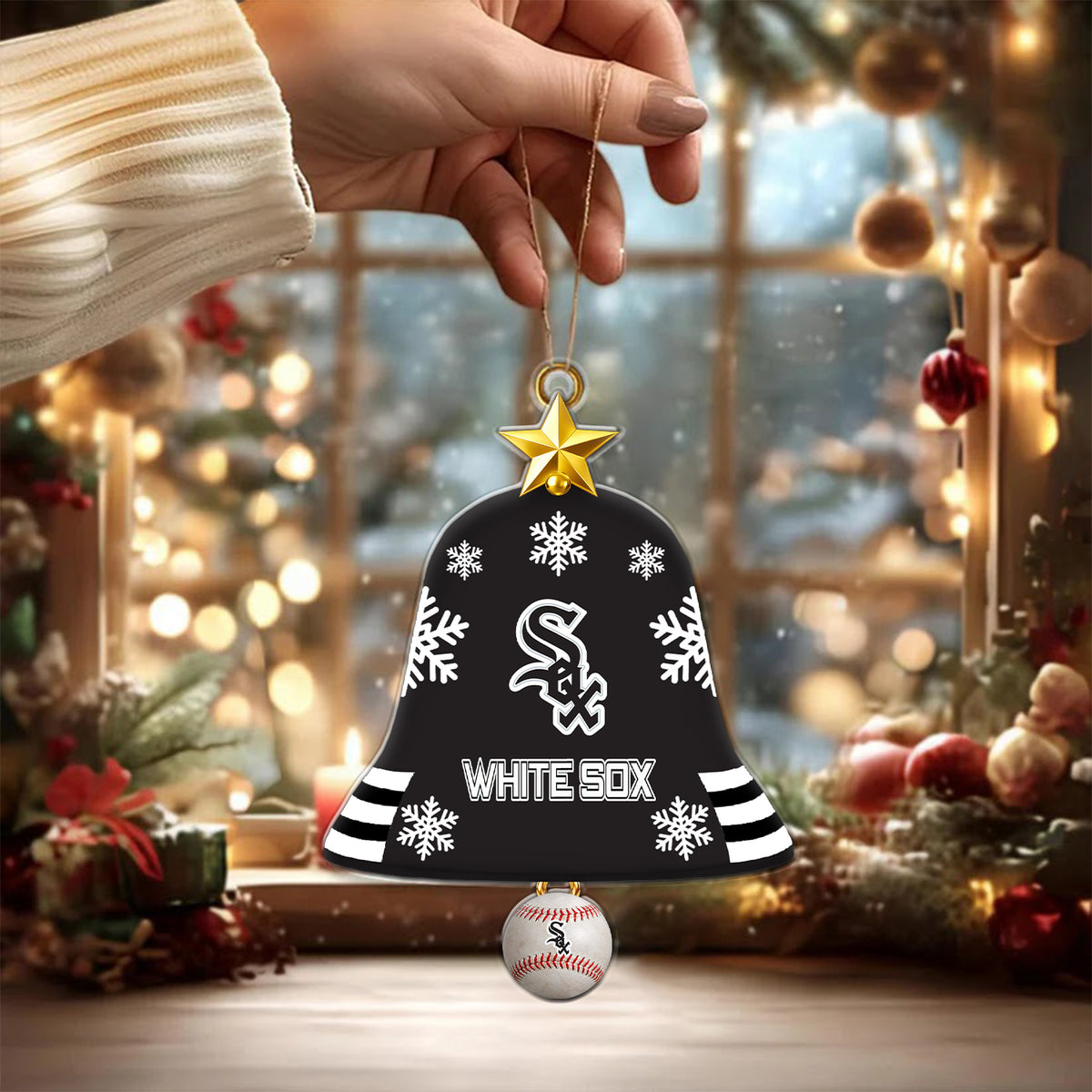 [FLASH SALE] NEW CUSTOMIZED MLB26 CWS CHICAGO WHITE SOX CHRISTMAS ACRYLIC ORNAMENT