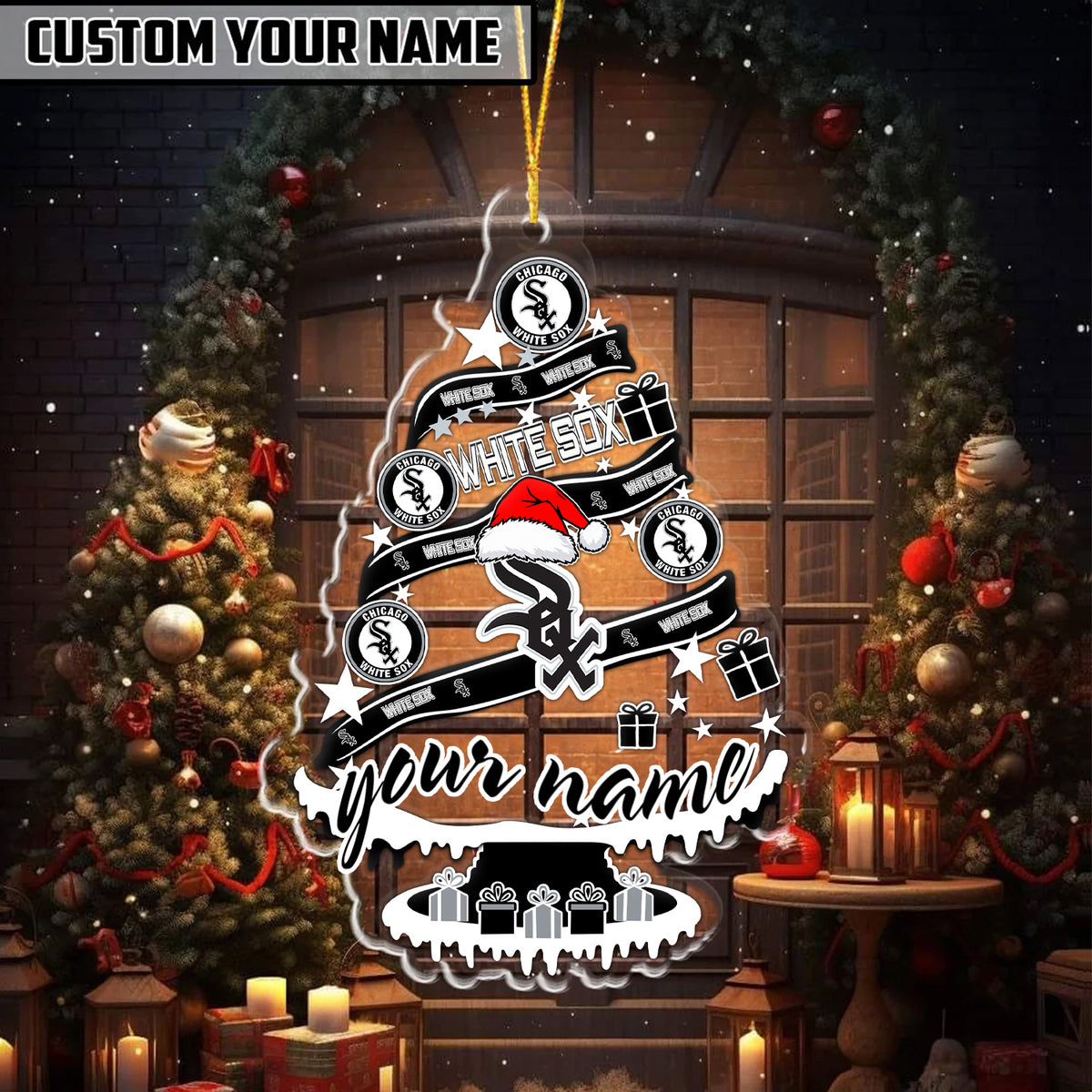 [FLASH SALE] NEW CUSTOMIZED MLB26 CWS CHICAGO WHITE SOX CHRISTMAS ACRYLIC ORNAMENT