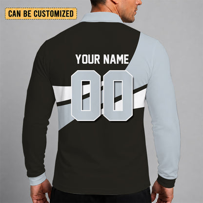 [FLASH SALE] NEW CUSTOMIZED MLB26 CWS CHICAGO WHITE SOX MEN'S LONG SLEEVE POLO
