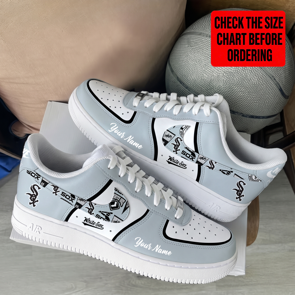 [FLASH SALE] NEW CUSTOMIZED MLB26 CWS CHICAGO WHITE SOX AF1 SHOES