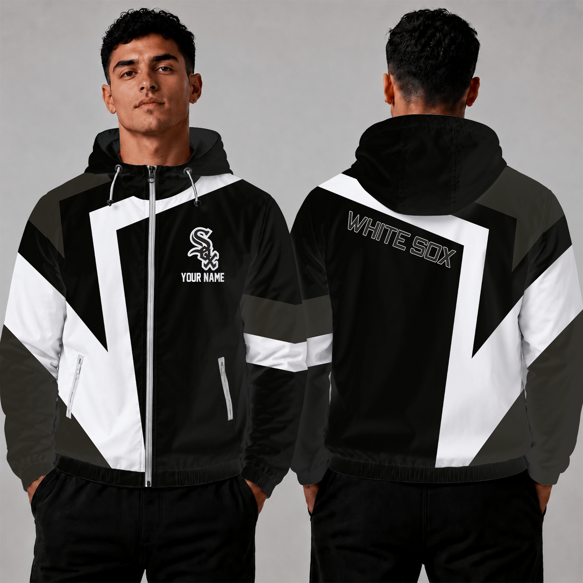 [FLASH SALE] NEW CUSTOMIZED MLB26 CWS CHICAGO WHITE SOX WINDBREAKER JACKET
