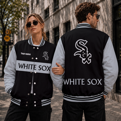 [FLASH SALE] NEW CUSTOMIZED MLB26 CWS CHICAGO WHITE SOX VARSITY & BASEBALL JACKET