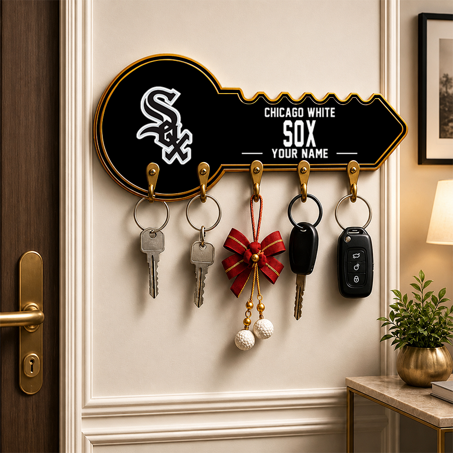 [FLASH SALE] NEW CUSTOMIZED MLB26 CWS CHICAGO WHITE SOX WALL KEY HOLDER FOR HOME