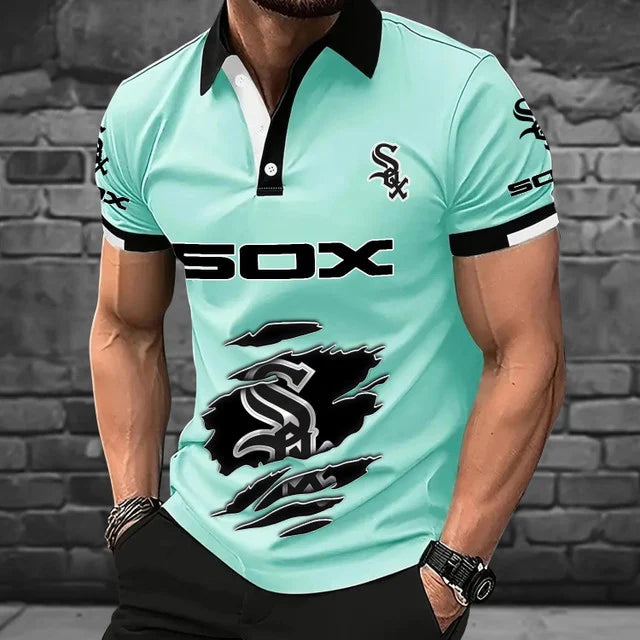[FLASH SALE] NEW CUSTOMIZED MLB26 CWS CHICAGO KHAKI SOX POLO SHIRT