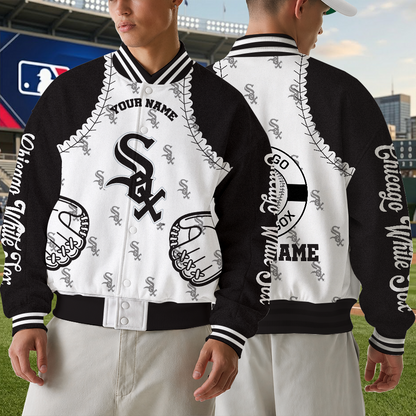 [FLASH SALE] NEW CUSTOMIZED MLB26 CWS CHICAGO WHITE SOX VARSITY & BASEBALL JACKET