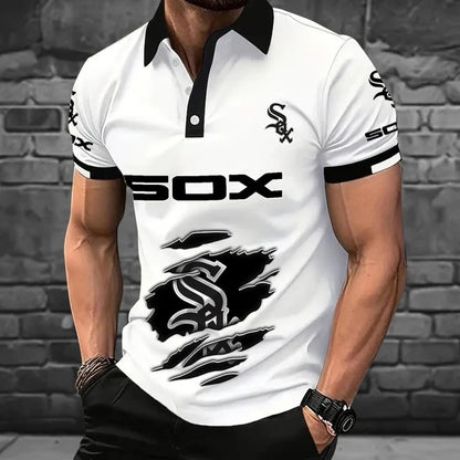 [FLASH SALE] NEW CUSTOMIZED MLB26 CWS CHICAGO KHAKI SOX POLO SHIRT