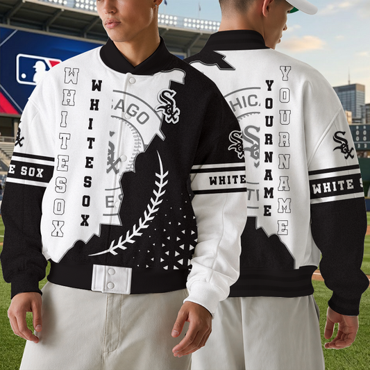 [FLASH SALE] NEW CUSTOMIZED MLB26 CWS CHICAGO WHITE SOX VARSITY & BASEBALL JACKET