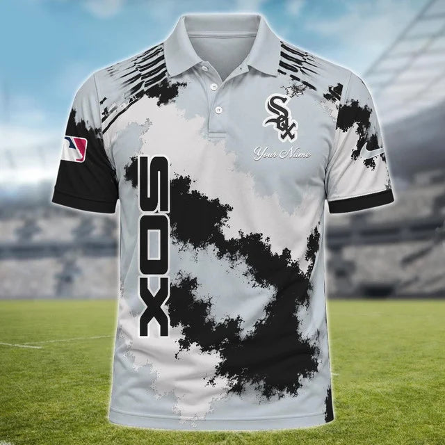 [FLASH SALE] NEW CUSTOMIZED MLB26 CWS CHICAGO WHITE SOX MULTICOLOR POLO SHIRT