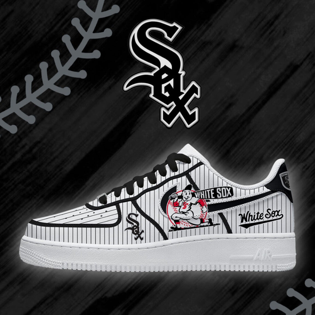 [FLASH SALE] NEW CUSTOMIZED MLB26 CWS CHICAGO WHITE SOX AF1 SHOES