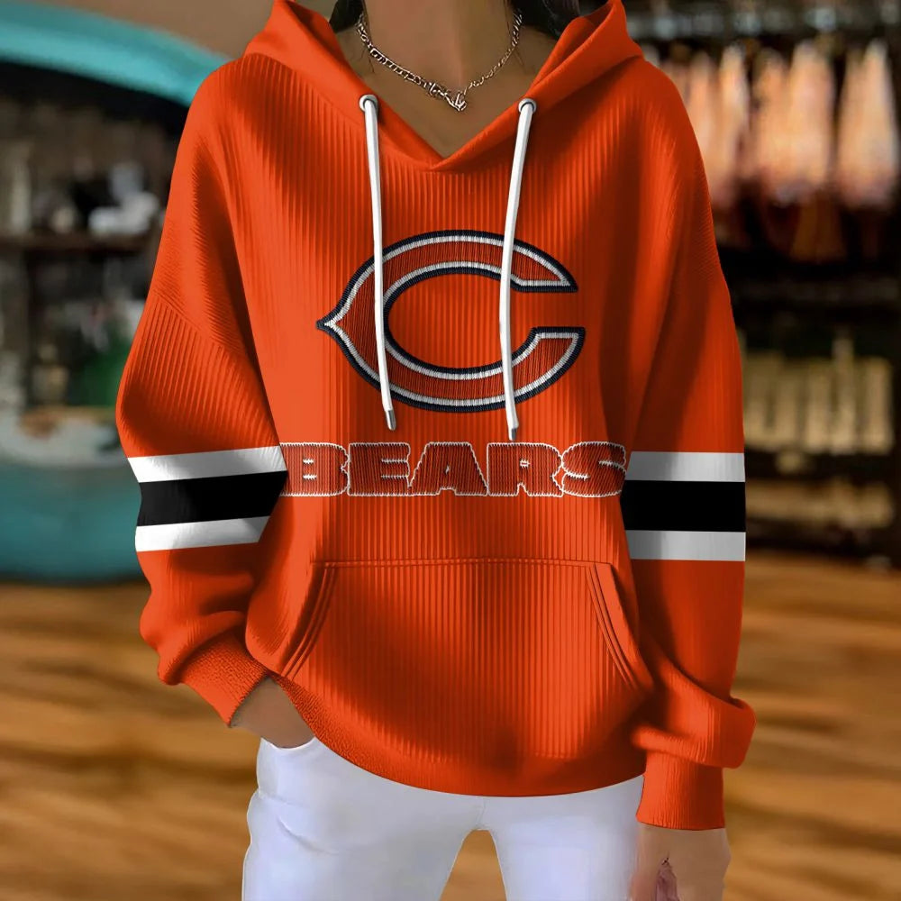 [SPECIAL OFFER] NEW CUSTOMIZED NFL26 CCB CHICAGO BEARS RIBBED HOODIE & SWEATSHIRT