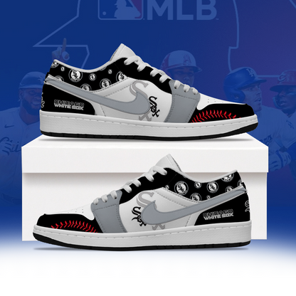 [FLASH SALE] NEW CUSTOMIZED MLB26 CWS CHICAGO WHITE SOX AIR JORDAN LOW SHOES