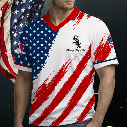 [FLASH SALE] NEW CUSTOMIZED MLB26 CWS CHICAGO WHITE SOX POLO SHIRT