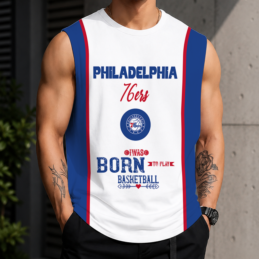 [HOT DEAL] NEW CUSTOMIZED NBA26 P76 PHILADELPHIA 76ERS TANK TOP