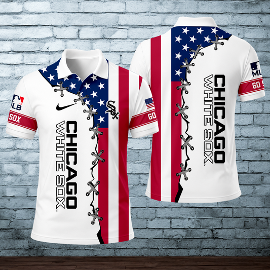 [FLASH SALE] NEW CUSTOMIZED MLB26 CWS CHICAGO WHITE SOX POLO SHIRT