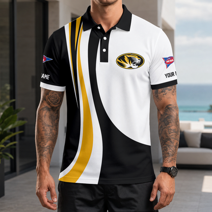 [FAN FAVORITE] NEW CUSTOMIZED NCAA FBS26 MST MISSOURI TIGERS POLO SHIRT