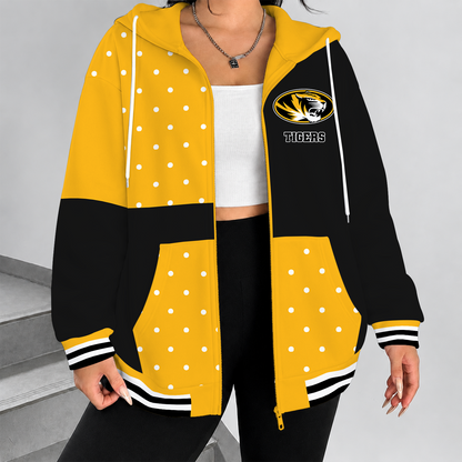 [FAN FAVORITE] NEW CUSTOMIZED NCAA FBS26 MST MISSOURI TIGERS ZIP HOODIE