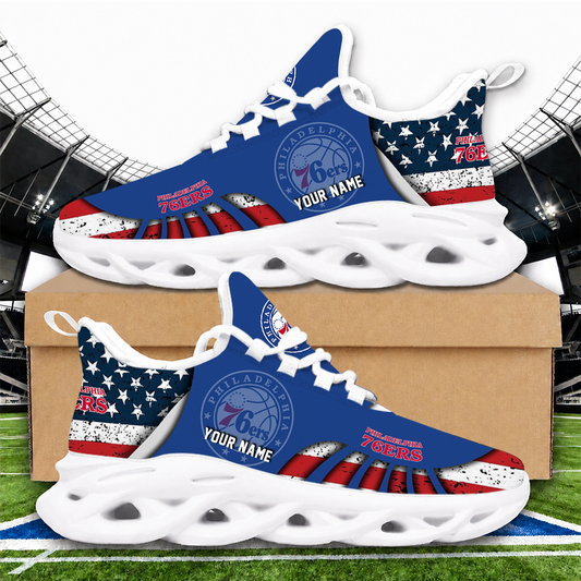 LIMITED EDITION - NEW CUSTOMIZED NBA26 P76 PHILADELPHIA 76ERS PREMIUM CLUNKY SNEAKERS
