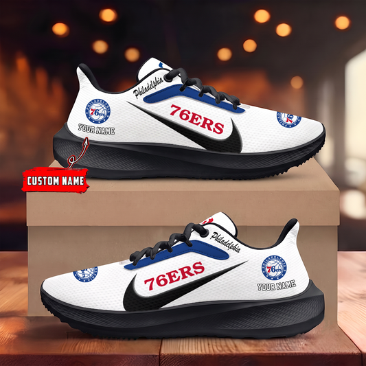 [HOT DEAL] NEW CUSTOMIZED NBA26 P76 PHILADELPHIA 76ERS ROAD RUNNING SHOES