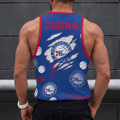 [HOT DEAL] NEW CUSTOMIZED NBA26 P76 PHILADELPHIA 76ERS UNISEX TANK TOP