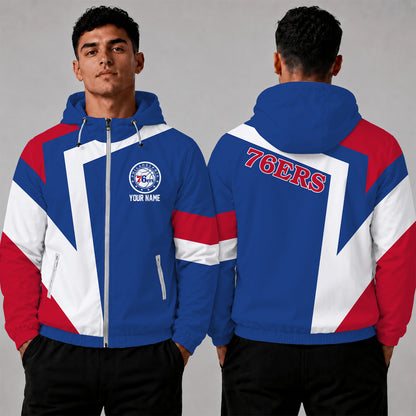 [HOT DEAL] NEW CUSTOMIZED NBA26 P76 PHILADELPHIA 76ERS WINDBREAKER JACKET