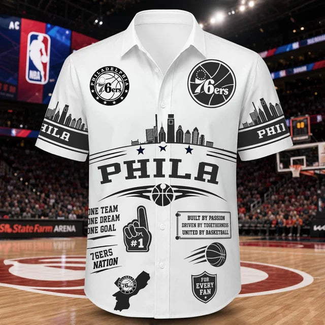[HOT DEAL] NEW CUSTOMIZED NBA26 P76 PHILADELPHIA 76ERS UNISEX HAWAIIAN SHIRT